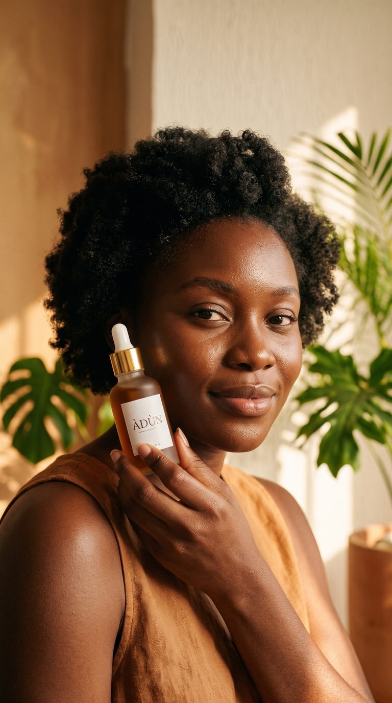 Model holding Àdùn serum
